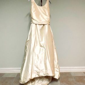 Evening gown 100%silk can be a wedding dress